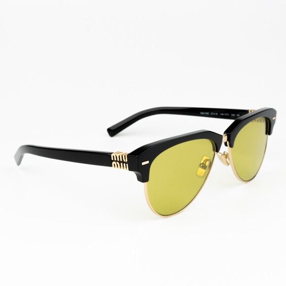 NEW Miu Miu MU09ZS 1AB07O Black Olive Green Browline Women Sunglasses 0MU 09ZS main image 7